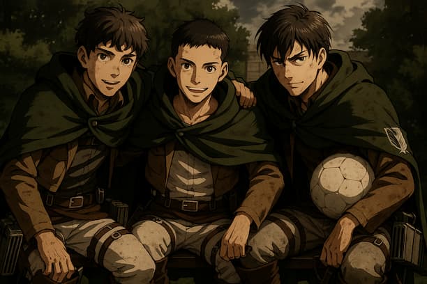 Photo transformed into Attack on Titan anime style