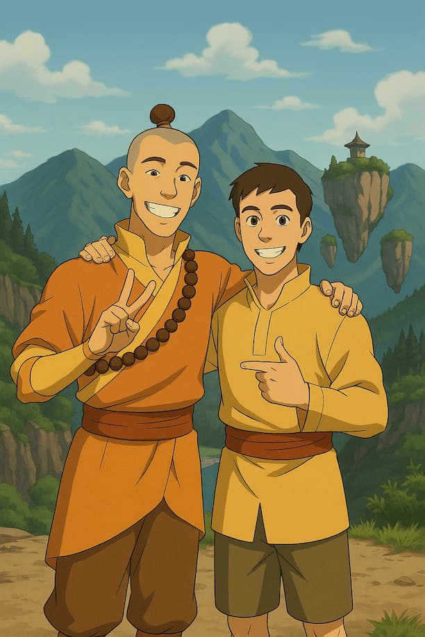 Photo transformed into Avatar: The Last Airbender anime style