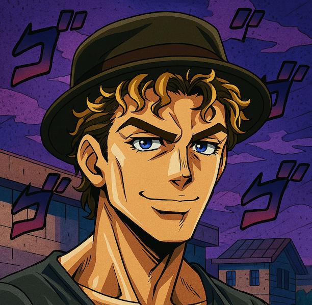 Photo transformed into JoJo's Bizarre Adventure anime style