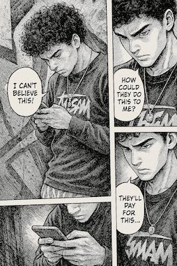 Photo transformed into Manga anime style
