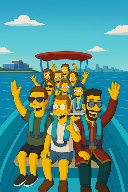 Photo transformed into The Simpsons anime style